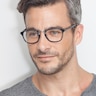 Tomorrow Gray Striped AcetateEyeglass Frames for Men from EyeBuyDirect