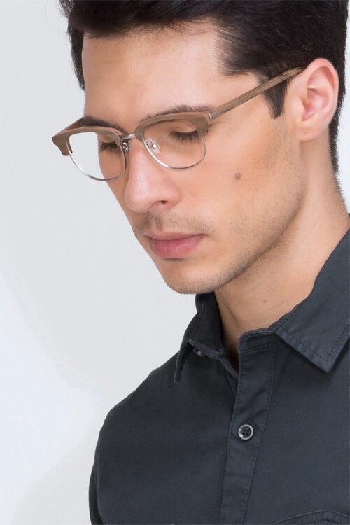Bansai Walnut Wood-textureEyeglass Frames for Men from EyeBuyDirect