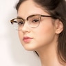 Bansai Brown Striped AcetateEyeglass Frames for Women from EyeBuyDirect