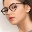Yuke Dark Gray Acetate, MetalEyeglass Frames for Women from EyeBuyDirect