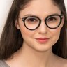 Yuke Dark Cerulean AcetateEyeglass Frames for Women from EyeBuyDirect