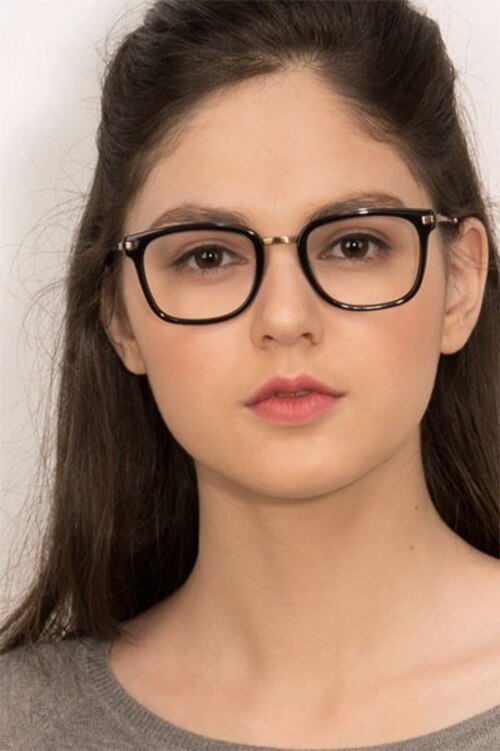 Audacity Black AcetateEyeglass Frames for Women from EyeBuyDirect
