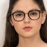 Audacity Black AcetateEyeglass Frames for Women from EyeBuyDirect
