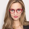 Micor Red AcetateEyeglass Frames for Women from EyeBuyDirect