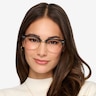 Borderline Black Acetate-metalEyeglass Frames for Women from EyeBuyDirect