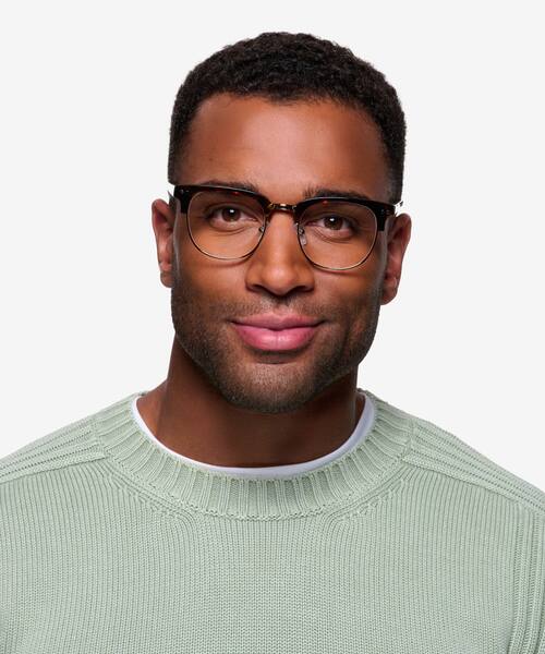 Tortoise Borderline -  Acetate-metal Eyeglasses