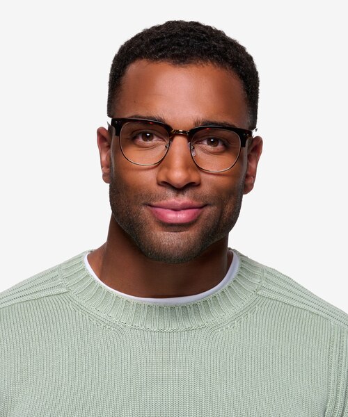 Borderline Tortoise Acetate-metalEyeglass Frames for Men from EyeBuyDirect