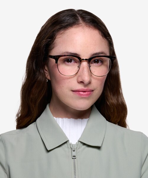Borderline Tortoise Acetate-metalEyeglass Frames for Women from EyeBuyDirect