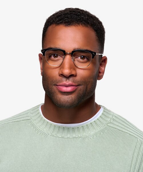 Identity Black Acetate-metalEyeglass Frames for Men from EyeBuyDirect