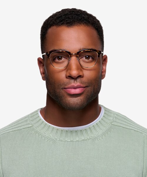 Identity Tortoise Acetate-metalEyeglass Frames for Men from EyeBuyDirect