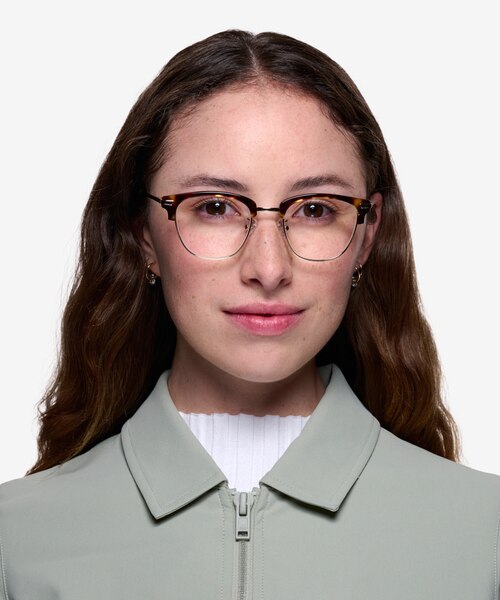 Identity Tortoise Acetate-metalEyeglass Frames for Women from EyeBuyDirect