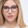 Ginger Gray Striped AcetateEyeglass Frames for Women from EyeBuyDirect