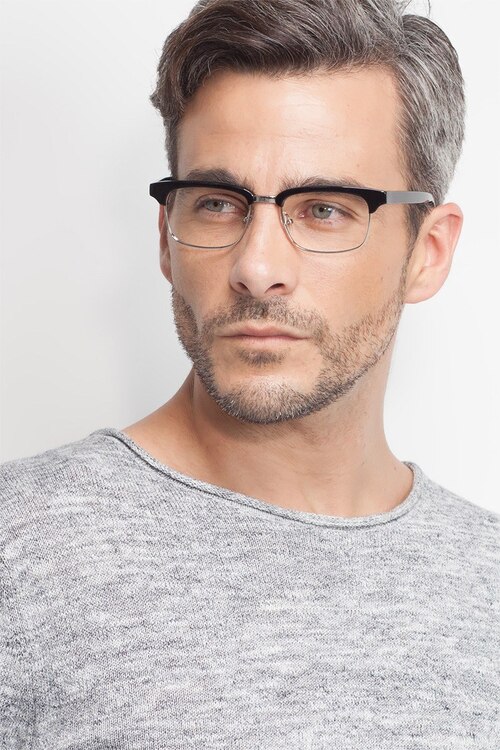 Levy Black AcetateEyeglass Frames for Men from EyeBuyDirect