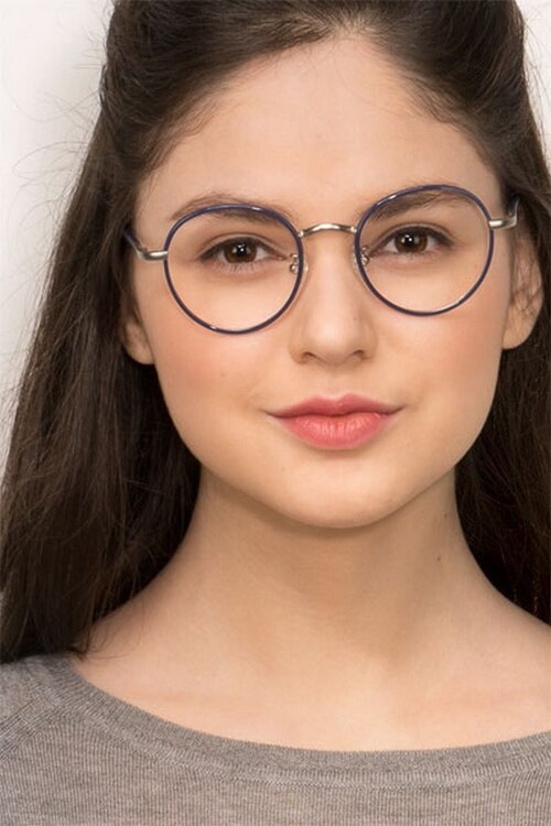 Anywhere Bleu marine AcétateMontures de lunettes de vue pour Femmes d'EyeBuyDirect