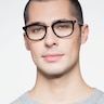 Synopsis Black Acetate-metalEyeglass Frames for Men from EyeBuyDirect