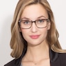 Motion Brown Striped AcetateEyeglass Frames for Women from EyeBuyDirect