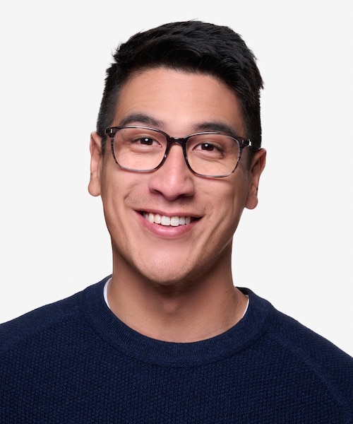 Motion Gray Striped Acetate, MetalEyeglass Frames for Men from EyeBuyDirect