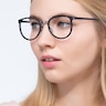 Alpha Noir AcétateMontures de lunettes de vue pour Femmes d'EyeBuyDirect
