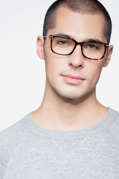 Phase Tortoise Acetate-metalEyeglass Frames for Men from EyeBuyDirect