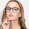White Moon Navy AcetateEyeglass Frames for Women from EyeBuyDirect