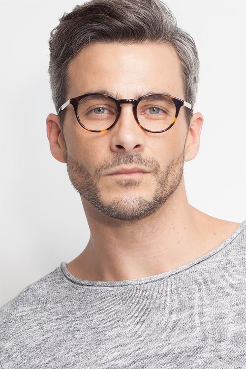 White Moon Tortoise AcetateEyeglass Frames for Men from EyeBuyDirect