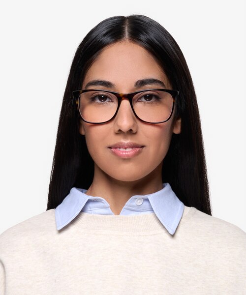 Contrast Tortoise Acetate-metalEyeglass Frames for Women from EyeBuyDirect