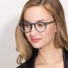 Twin Bleu AcétateMontures de lunettes de vue pour Femmes d'EyeBuyDirect
