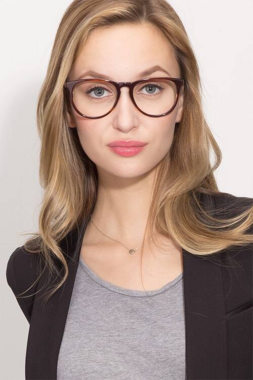 Brown Striped Ultraviolet -  Acetate-metal Lunettes de vue