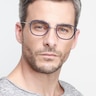 Trapeze Matte Navy AcétateMontures de lunettes de vue pour Hommes d'EyeBuyDirect