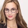 Trapeze Matte Navy AcétateMontures de lunettes de vue pour Femmes d'EyeBuyDirect
