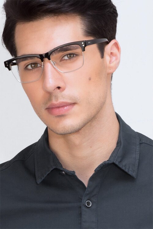 Benoit Black AcetateEyeglass Frames for Men from EyeBuyDirect