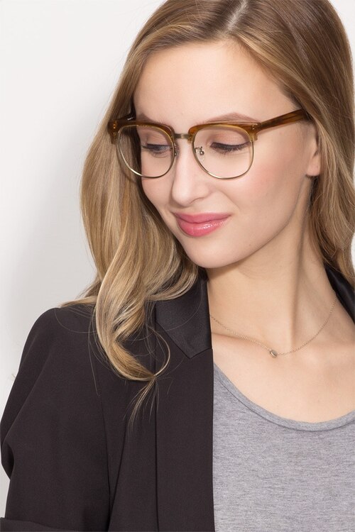 Skyscraper Brown AcetateEyeglass Frames for Women from EyeBuyDirect