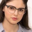 Narita Matte Black Plastic, MetalEyeglass Frames for Women from EyeBuyDirect