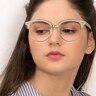 Narita Light Green MetalEyeglass Frames for Women from EyeBuyDirect