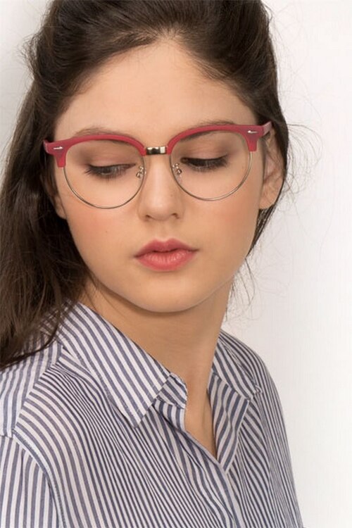 Narita Red MetalEyeglass Frames for Women from EyeBuyDirect