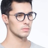 Juno Matte Navy MetalEyeglass Frames for Men from EyeBuyDirect