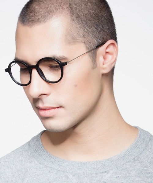 Potter Matte Black Plastic, MetalEyeglass Frames for Men from EyeBuyDirect