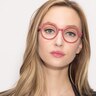 Potter Matte Burgundy MetalEyeglass Frames for Women from EyeBuyDirect