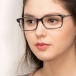 Requiem Gray Striped Acetate, MetalEyeglass Frames for Women from EyeBuyDirect