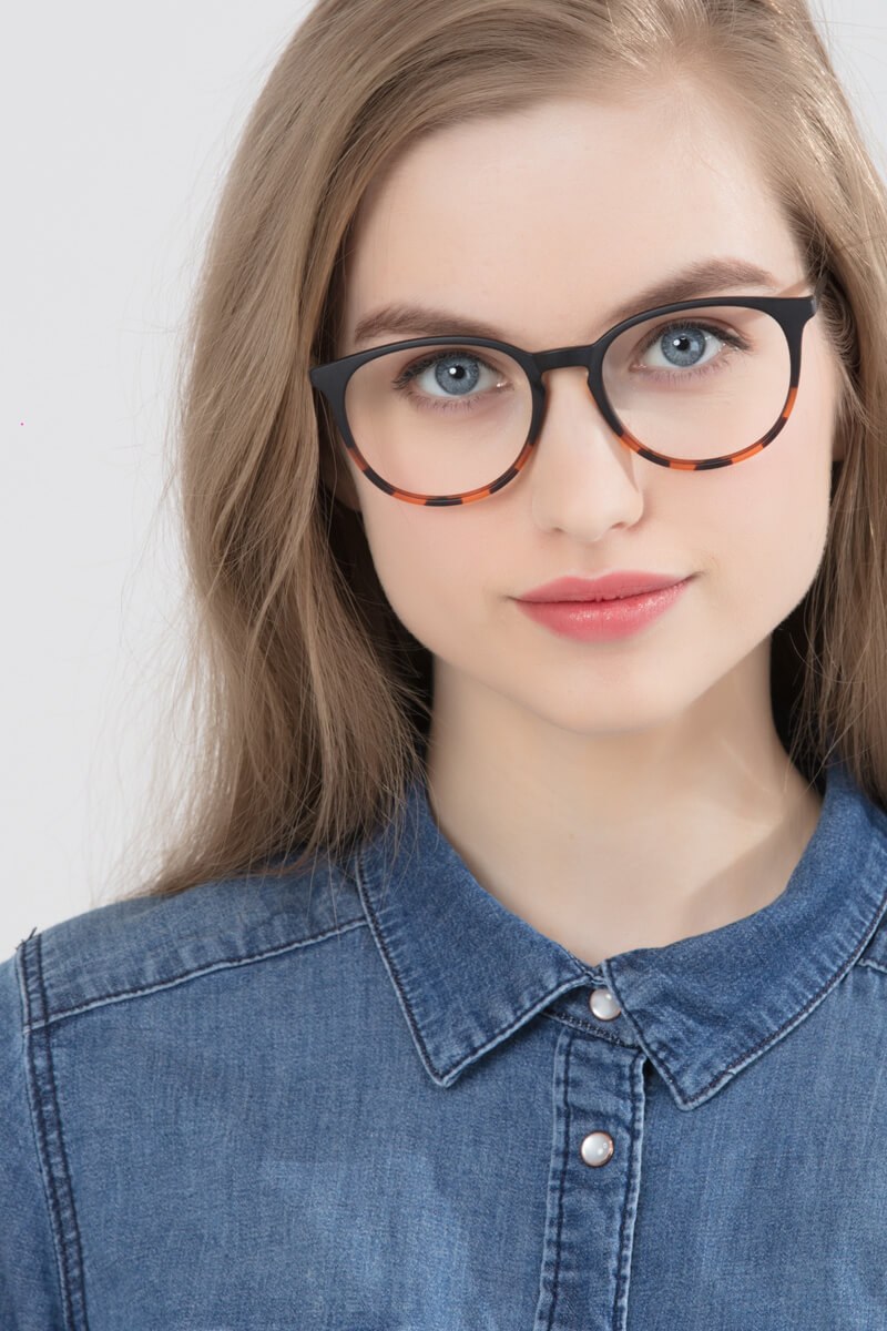 Gracious Round Black Tortoise Full Rim Eyeglasses Eyebuydirect Canada