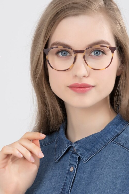 Gracious Light Tortoise MetalEyeglass Frames for Women from EyeBuyDirect