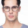 Savannah Matte Navy Plastic-metalEyeglass Frames for Men from EyeBuyDirect