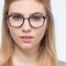 Savannah Matte Black Plastic-metal Montures de lunettes de vue pour Femmes d'EyeBuyDirect