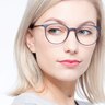 Tangent Bleu marine MétalMontures de lunettes de vue pour Femmes d'EyeBuyDirect