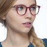 Mirando Raspberry Plastic-metalEyeglass Frames for Women from EyeBuyDirect