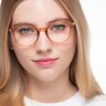 Mirando Light Brown MetalEyeglass Frames for Women from EyeBuyDirect