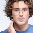 Marilou Clear Gray Plastic, MetalEyeglass Frames for Men from EyeBuyDirect
