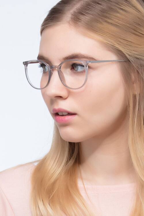 Clear Gray Marilou -  Plastic-metal Eyeglasses