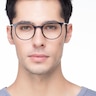 Marilou Clear Cobalt Plastic-metalEyeglass Frames for Men from EyeBuyDirect