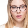 Marilou Clear Cobalt Plastic-metalEyeglass Frames for Women from EyeBuyDirect